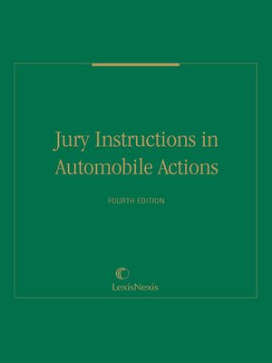 cover image of Jury Instructions in Automobile Actions